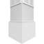 Colonne carrée classique en Magnolia non-conique Craftsman avec base et mission Mission-71059381