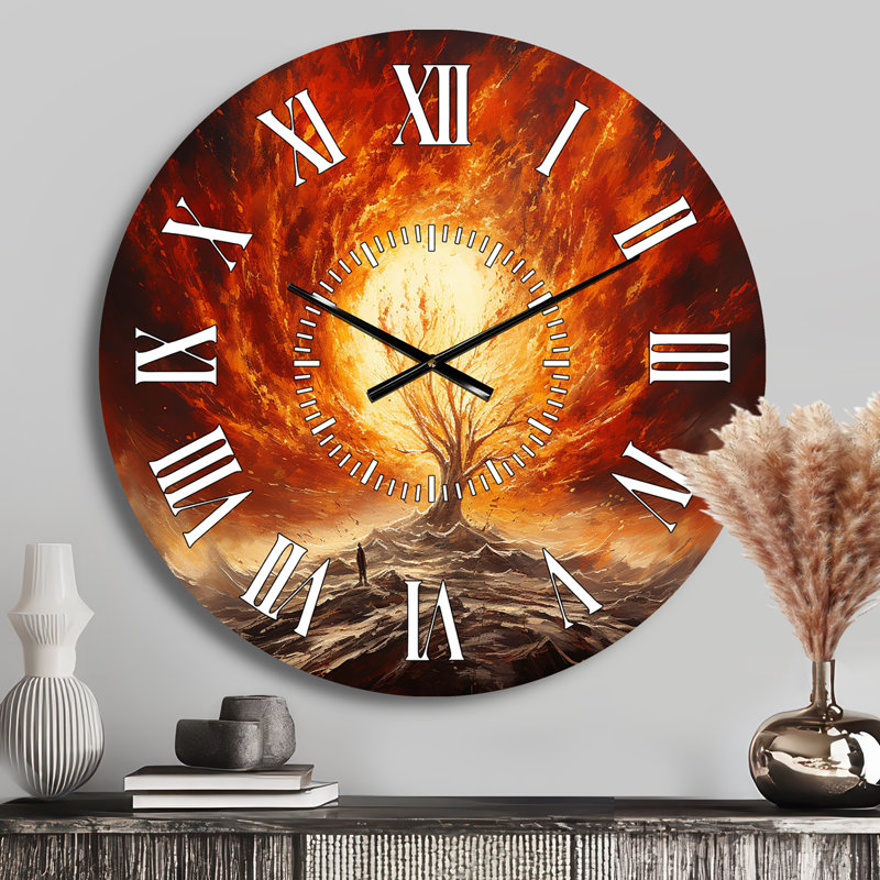 Horloge murale Moïse en feu, Médium