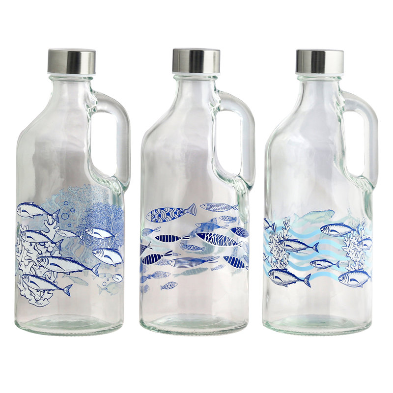 ORIGEN Home Decor Jug With Stopper 3U Utensils | Transparent Jug - 25x10x10cm