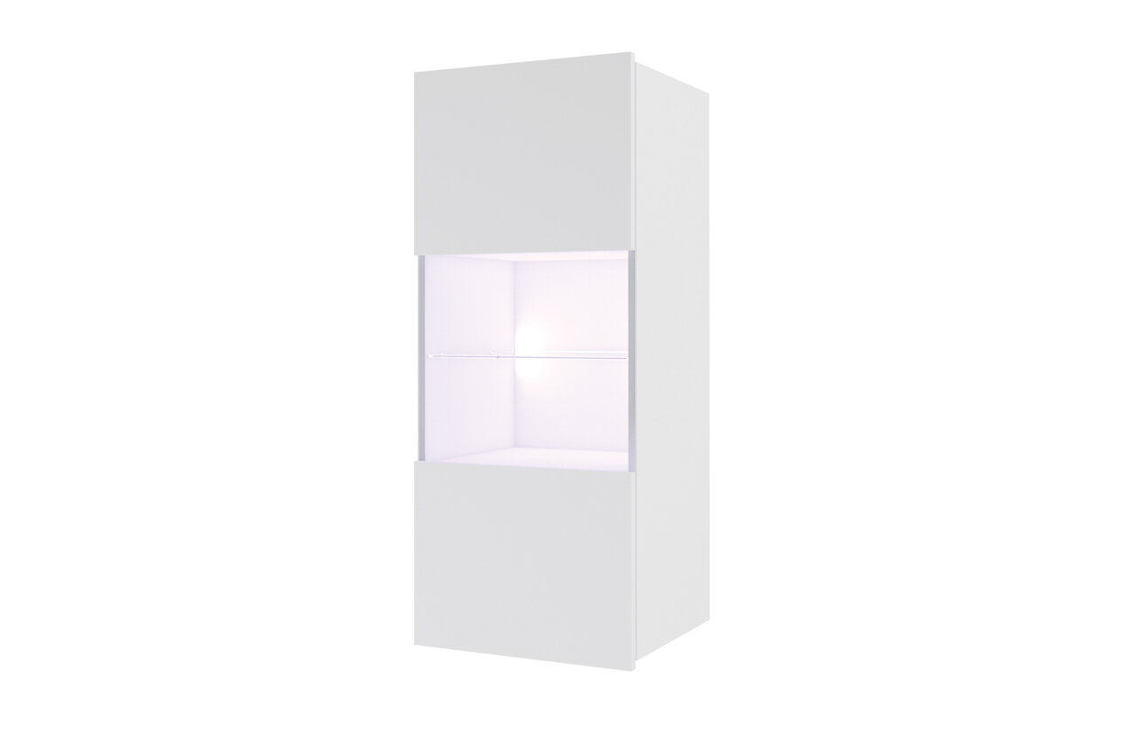 Wall mounted display on sale cabinet with lights