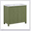Organisateur de meuble-lavabo vert olive de 36 pouces avec lavabo, charme rustique et amplement de rangement pour les salles de bain modernes-771754147