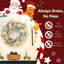 Handcrafted Faux Lighted Polyethylene Plastic, Metal 60cm Wreath