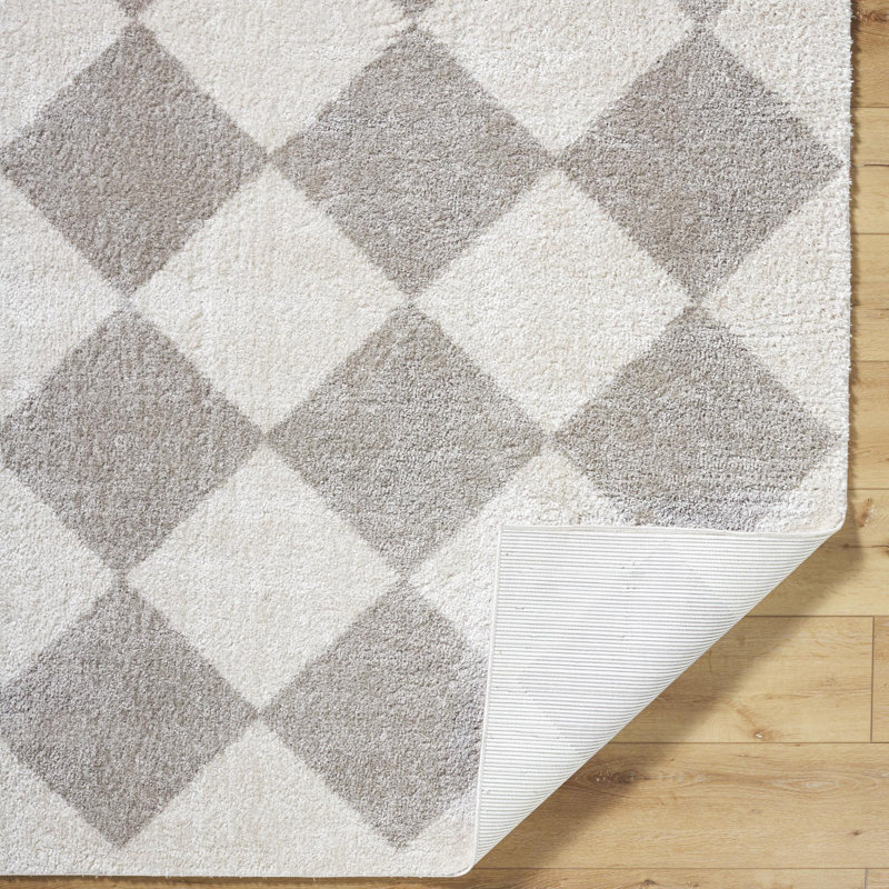 Zuhur Washable Geometric Indoor Rug, Rectangle 5'3" x 7'