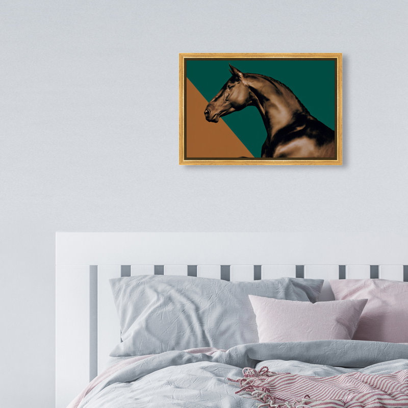 Hue Equine I Animals Canvas Print by Oliver Gal, Black Frame, 15 x 10, 16"H x 11"W, Gold Floater Frame