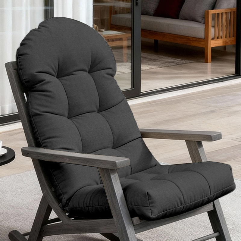 Outdoor Adirondack Chair&Rocking Chair Seat And Back Cushion(Set Of 2), 2, Dark Gray