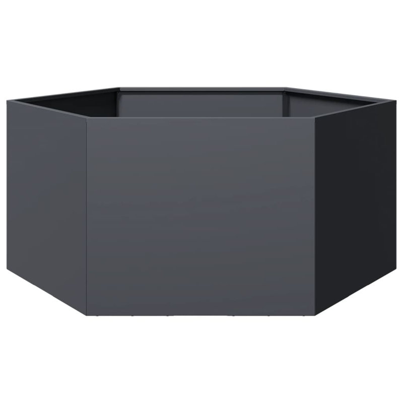 Alivya Metal Elevated Planter, 17.72" H x 40.94" W x 35.43" D, Anthracite