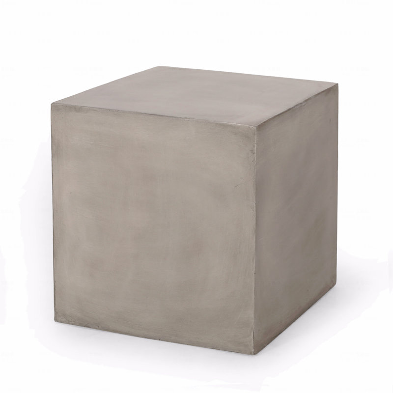 Sanaoubar Concrete Top End Table
