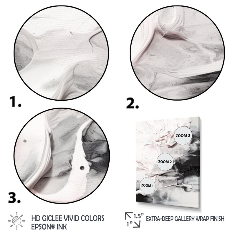 «White Twist Watercolor I», peinture murale abstraite, salon, H 32 po x l 24 po x P 1 po, Cadre flottant doré