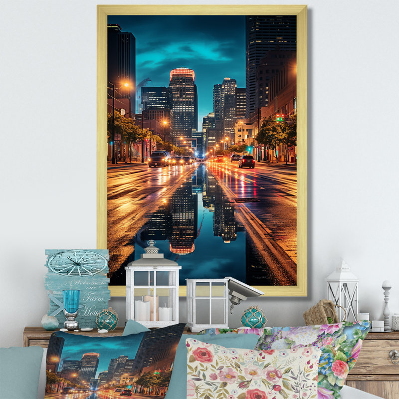 Bahan New Orleans, magnifique paysage urbain sur toile, H 32 po x l 24 po x P 1 po, Encadrement doré