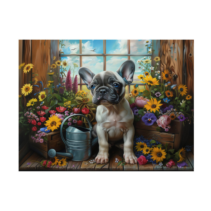 Art sur toile Shawna Stewart Frenchie, H 24 po x l 32 po