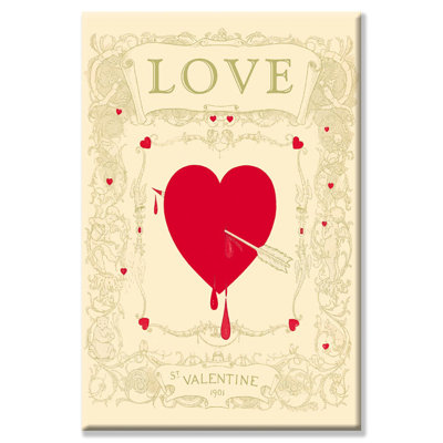 St. saint-valentin 1901, affiche rétro sur toile tendue