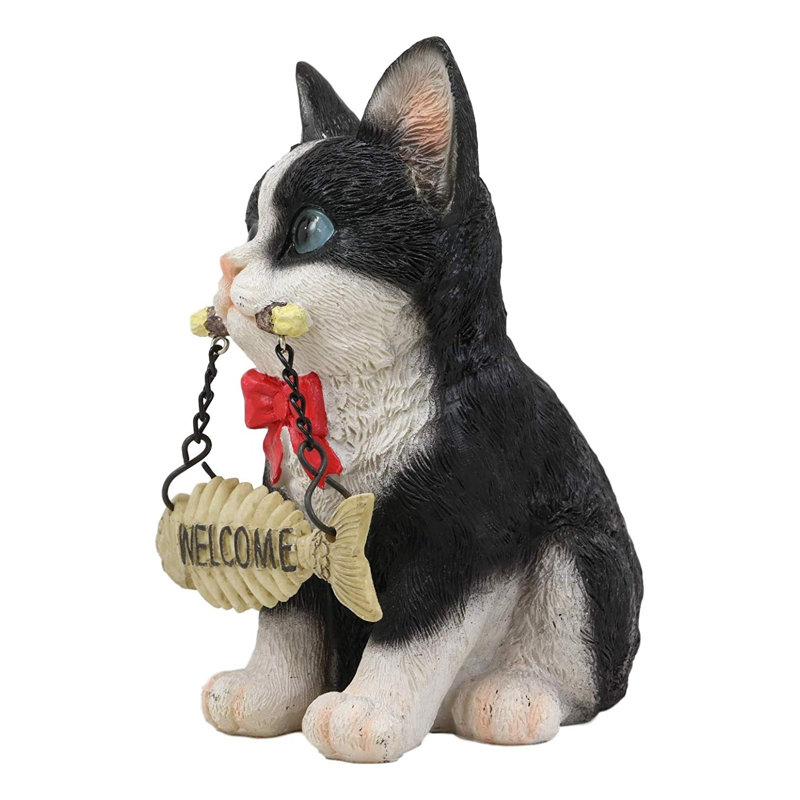 Ensemble de figurine chatons tabby allongé réaliste 4 pièces Vandalia