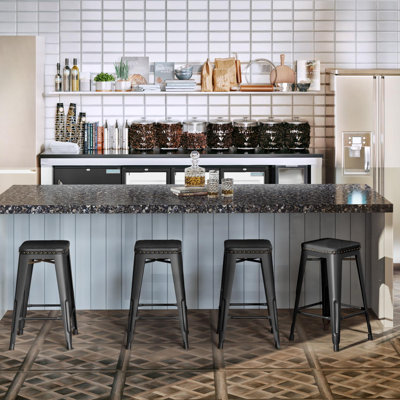 Frenette Iron Counter Stool with Iron Frame