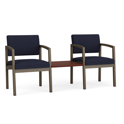 Structure tandem 2 places avec table centrale en acier Lenox