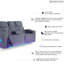 Causeuse inclinable électrique avec console Launcest