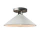 Single Light Ceramic LED Semi Flush Mount
