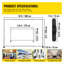 Support de bannière de fond de 3 x 2,4 m (10 x 8 pi), hauteur et largeur réglables, motif répété, conçu pour les murs d'exposition et les cabines photo lors de salons professionnels.-86875421