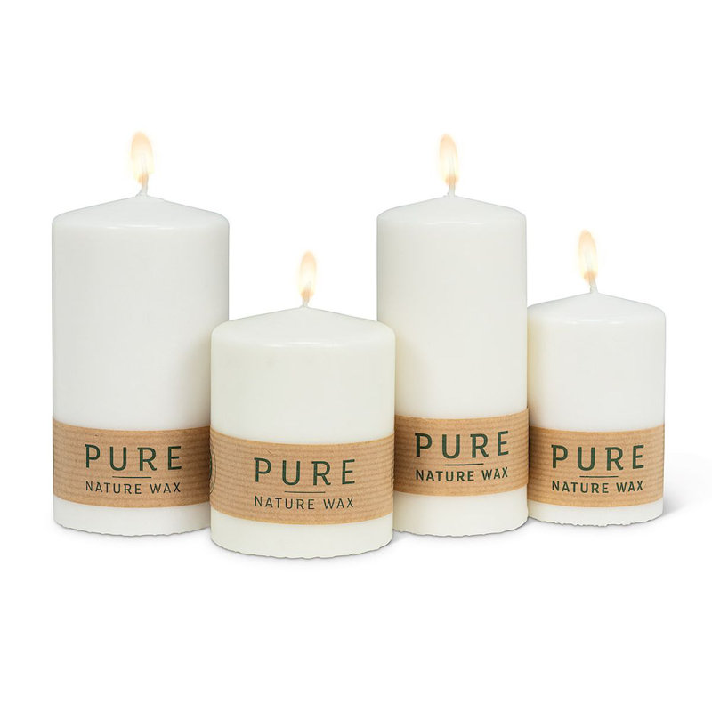 Unscented Pillar Candle, 5" H x 2.75" W x 2.75" D