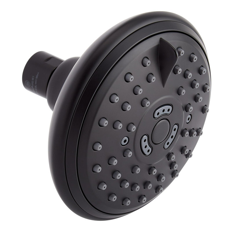 Round Multifunction Shower Head 1.8 GPM, Matte Black