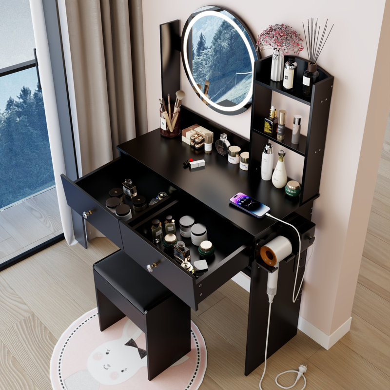 Table de meuble-lavabo à miroir 17 po