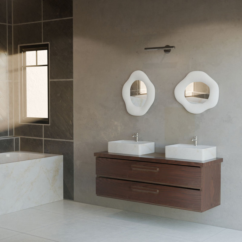 Ensemble de miroirs décoratifs (2 pièces), Blanc
