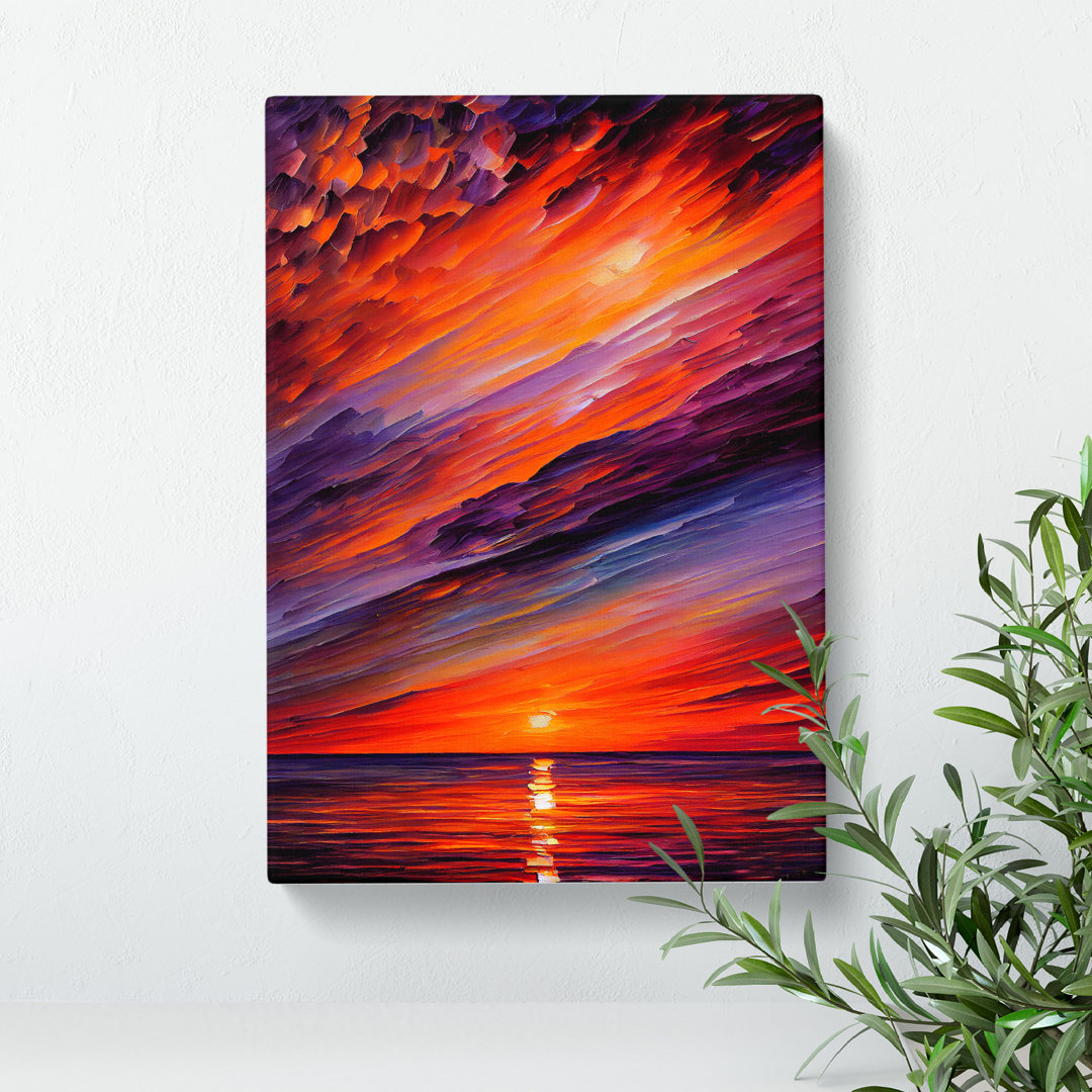 Ocean Sunset View No.3 - Wrapped Canvas