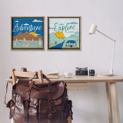 «Adventure Explore Camping», ensemble de 2 toiles flottantes encadrées par Hugo Edwins