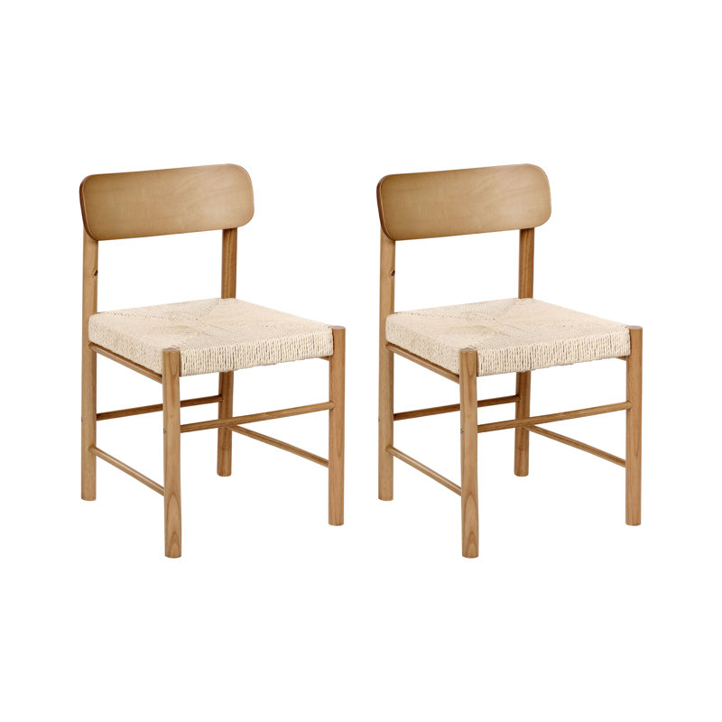 45cm H Solid Wood Side Chair, Brown