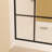 Framed Glass Shower Screen 34" Width X 72"Height With 1/4" 6Mm Silk-Printing Tempered Glass, Matte Black Aluminum And Support Bar, Shower Door