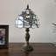 Mini lampe de table Sehnaz Tiffany avec fleurs en verre teinté et ampoule DEL incluses l 8 po x P 8 po x H 15 po