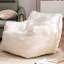 Fauteuil à billes blanc avec rembourrage en mousse doux - idéal pour la chambre à coucher