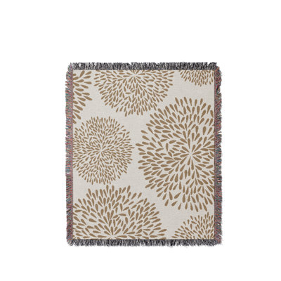 Floral  Cotton Throw Blanket