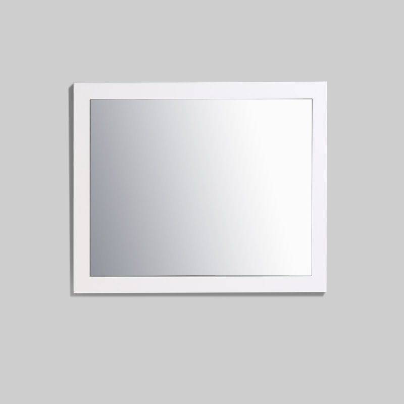 Miroir de salle de bain Schweitzer, H 31,61 po x l 49,3 po, Blanc