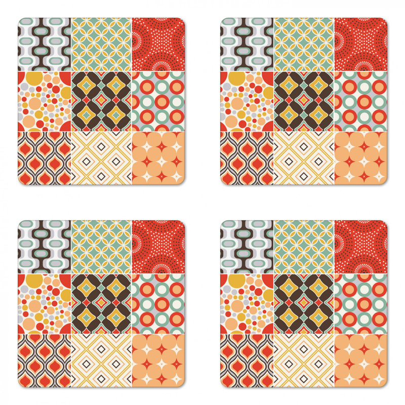 Square 4 Piece Coaster Set