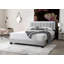 Lit double tapissier 1Pc avec DEL-123985517