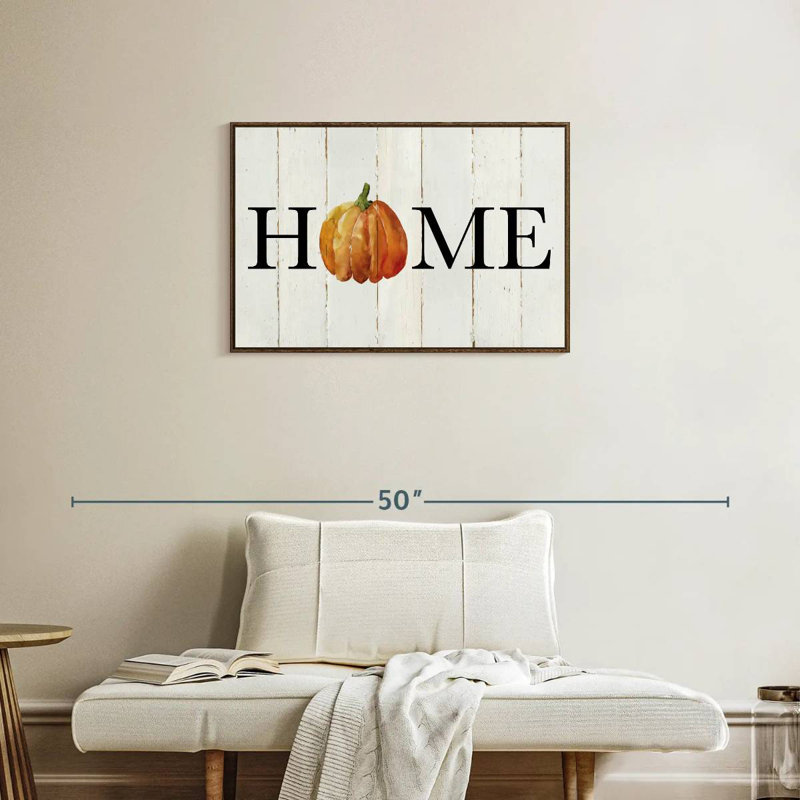 Plaque murale Home, Cadre flottant noyer, 31 po x 21 po