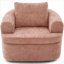 Fauteuil d'appoint pivotant à 360 ° en chenille rose chaud pour salon, bureau, chambre à coucher-1096975879