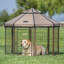 Pet Gazebo 4 ft. Modular Dog Kennel & Playpen with Canopy – Indoor, Outdoor & Portable Pet Enclosure-69682210-69682214