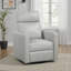 Fauteuil inclinable manuel, 30 po, en similicuir gris, pivotant sur 360 °.