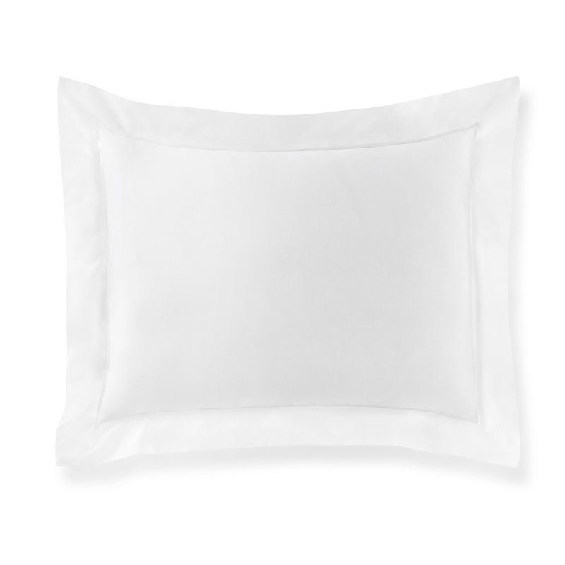 Soprano 100% Cotton Buttons Sham, Standard, White