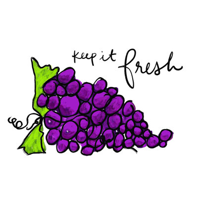 Keep It Fresh Grapes - peinture sur toile tendue
