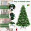 Arbre de Noël artificiel pin vert 8 pi avec 600 lumières claires / blanches-673195350