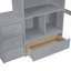 Lit mezzanine en bois massif Kasra Kids avec bureau, Ã©tagÃ¨res de rangement et tiroirs-323634173