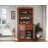 32" 100% Solid Wood Freestanding Bathroom Cabinet with Frosted Glass Doors, 2 Drawers & Adjustable Shelves – Modern Bathroom Storage-1960085634