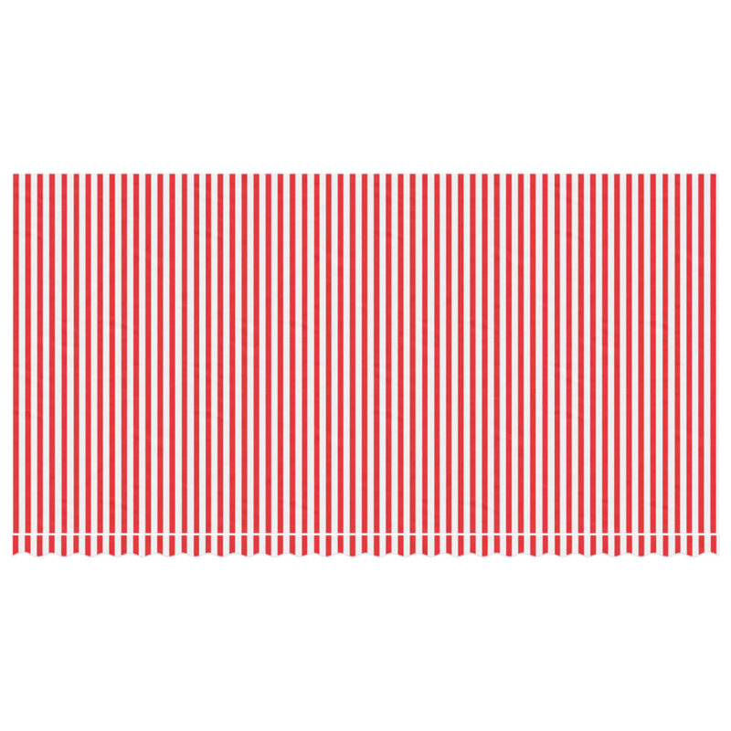Replacement Fabric For Awning Valance, Striped, 580cm W x 295cm D, Red/White
