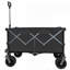 Chariot utilitaire robuste pliable d'une capacité de 360 lb - Roues tout-terrain silencieuses, poignée réglable et porte-gobelets pour le camping, le jardinage, le pique-nique, le sport-113447402