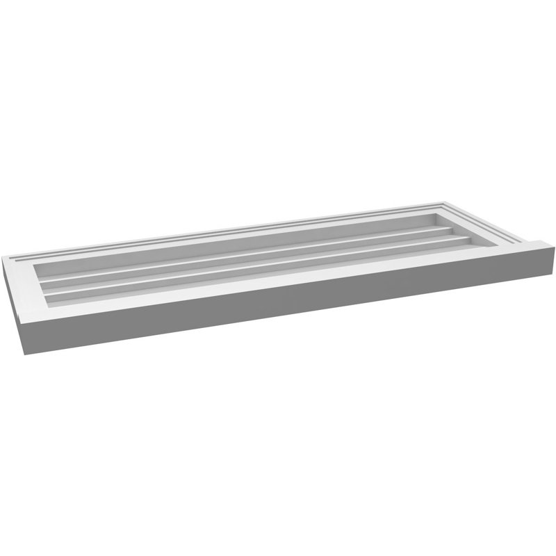 Brickmould Sill Frame, Primed Tan, 14" H x 36" W x 2" D