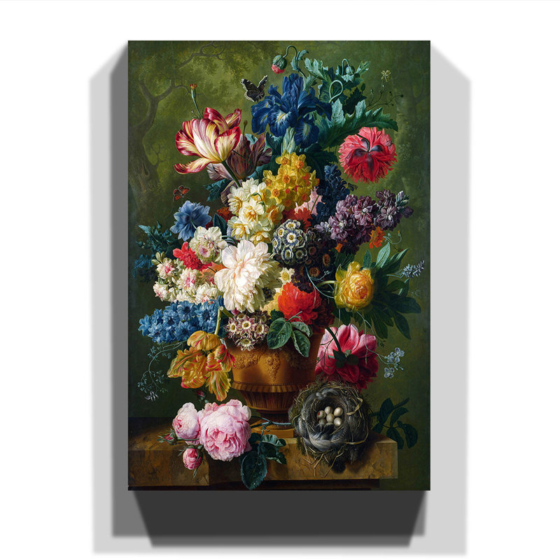 Flower Painting by Maria van Oosterwijk - Wrapped Canvas, 100cm H x 70cm W