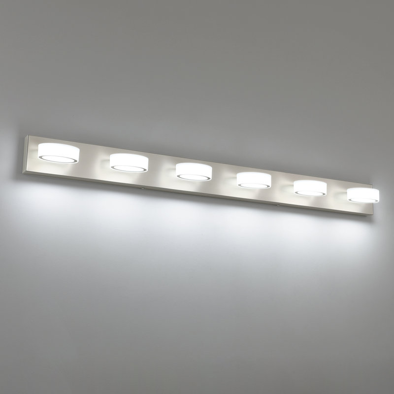 Dimmable LED Vanity Light 5500K, 270° Rotatable Design, 6, Brushed Nickel