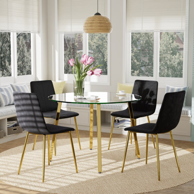 5 - Piece Round Glass Dining Set by Mercer41